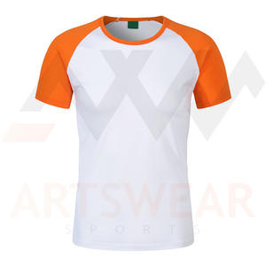 เสื้อยืดคอกลมสีตัดกันสำหรับผู้ชายเสื้อ2024คอกลมผ้าโพลีเอสเตอร์แห้งเร็วพิมพ์ลายได้ตามต้องการ - Product Image 1