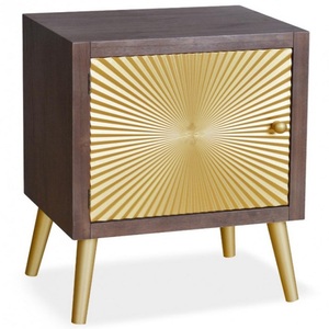 Table latérale personnalisée en bois et métal, 1 pièce - Product Image 1