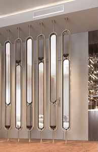 Écrans miroir, cloisons métalliques revêtues d'acier inoxydable <span class=keywords><strong>pour</strong></span> salon de manucure, salon de coiffure, bureau, décoration de la maison - Product Image 6