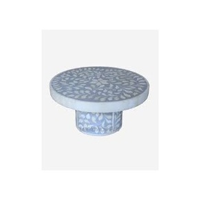 Soporte de pastel con incrustaciones de hueso moderno de alta calidad de fabricante indio para uso en decoración del hogar Fabricación de pastel con incrustaciones de hueso de la India - Product Image 5