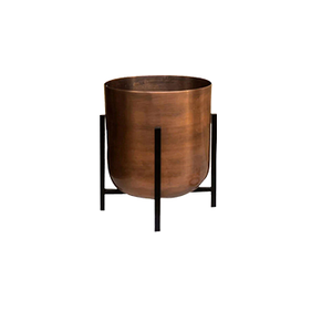 La mejor decoración de balcón, gran maceta de metal galvanizado con acabado antiguo, venta al por mayor y exportador, metal de hierro con acabado único - Product Image 1