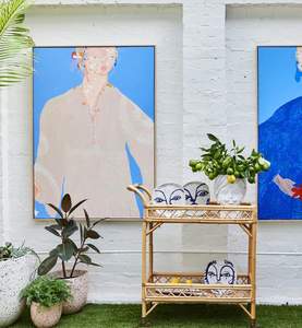 Black Rattan <b>Hotel</b> bar Carts Rattan <b>Trolley</b> Cart - Product Image 4