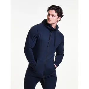 Bulk solid fleece full zip face hoodie men for men with zipper hoodie/customize casual fit wear hoodie