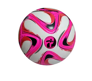 Термомяч футбольный из ПУ кожи, 6 панелей, размер 5, белый резиновый пузырь, бутиловый пузырь, индивидуальный дизайн, RTB 8710