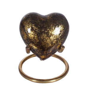 ของที่ระลึกหัวใจโลหะโกศสำหรับขี้เถ้าขี้เถ้าของนักออกแบบหัวใจหินอ่อนสีฟ้า - Product Image 3