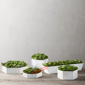 Hexagon Shape High Quality Marble <b>Table</b> Top Serving Bowl Home <b>Table</b> Decoration & Wedding <b>Table</b> Centerpiece Fruits Serving Bowl - Product Image 3