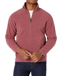 Zipper Polar Fleece Jacket Plain Warm Outwear Stand Collar Full <b>Zip</b>-<b>Up</b> Jacket Adult Plain <b>Black</b> <b>Men's</b> Polar Fleece Jackets - Product Image 6