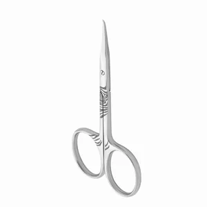 用于女性和男性的角质层剪刀特细点，带有精确尖头梳理刀片的弧形不锈钢4“