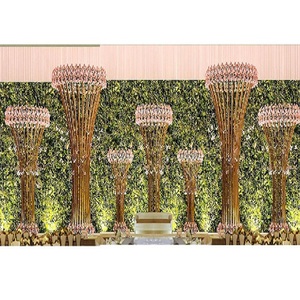 High-Quality <b>Wedding</b> Gold Metal Props Golden Stainless Steel <b>Wedding</b> <b>Backdrop</b> <b>Stands</b> Fashionable <b>Wedding</b> Event Flower Metal-Arc - Product Image 1