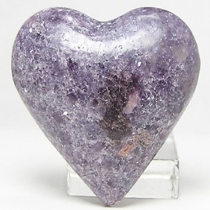 Lapidolita Corazones hinchados Hermosa calidad superior Cantidad a granel Piedra preciosa Ágata Tallada Curación Cristal natural - Product Image 1