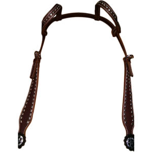 VENDRE tête de cheval en cuir Tan décrochage WESTERN HEADSTALL EN DOLLAR 8 épi complet Shetland - Product Image 4