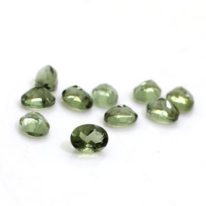 Moldavite 8x6mm-9x7mm Oval Cabochon อัญมณีหลวมธรรมชาติ5ชิ้น Ishu Gems 6.65กะรัต (5ชิ้น) IN;27243 IG20680 - Product Image 3