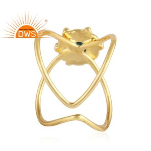 Anillo Apilable de Plata de Ley 925 con Esmeralda Natural, Último Modelo 2026, para Mujer, Fabricante de Joyería - Product Image 3