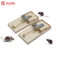 Kelas atas baja kayu jepret Mouse/tikus/tikus kontrol hama dalam/luar ruangan penggunaan mudah Set tidak beracun ramah lingkungan 14x6.5x8cm Thu