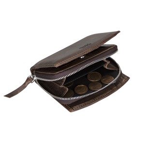 Portefeuille pour cartes élégant et fin en cuir véritable Bouletta Vero Lady pour femmes, fermeture éclair, protection RFID, doublure en cuir véritable, motif à pois - Product Image 5