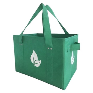 Reusable Heavy Duty Collapsible Grocery Storage Box bag