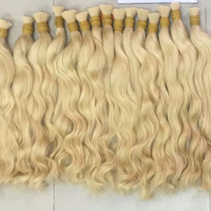 Vente en gros d'extensions de cheveux naturels lisses blonds 613 vietnamiens bruts, donneur unique, cheveux vierges en vrac de haute qualité, doublement étirés - Product Image 2