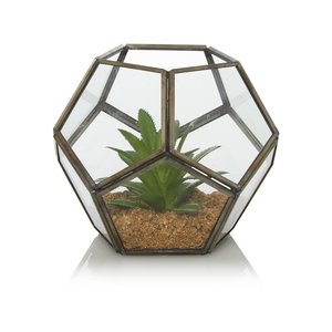 Direct Factory Prices High Grade Metal and Glass Box with Gold <b>Frame</b> Glass Terrarium Metal Planter Glass Geometric Terrarium - Product Image 1