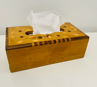 Boîte à mouchoirs en bois de thuya marocain sculptée à la main, vintage, 10 pièces, décoration intérieure, panneau mural nautique, artisanat OEM personnalisable, poli naturel