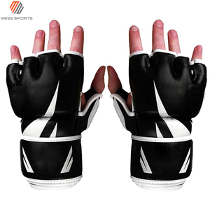 Guantes de MMA de medio dedo de PU para hombre, servicio OEM, guantes de boxeo MMA, el mejor precio, guantes de entrenamiento, sparring y fitness - Product Image 2