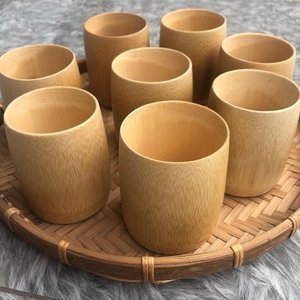 Natural Eco Friendly <b>Bamboo</b> Tea Coffee Travel Mug <b>Cups</b> with Drinking Straws Bio Organic Made in Vietnam - Product Image 5