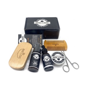 Yozeal OEM Custom Logo Package uomo <span class=keywords><strong>barba</strong></span> toelettatura <span class=keywords><strong>Kit</strong></span> di <span class=keywords><strong>rasatura</strong></span> con forbici pettine <span class=keywords><strong>barba</strong></span> olio balsamo - Product Image 2