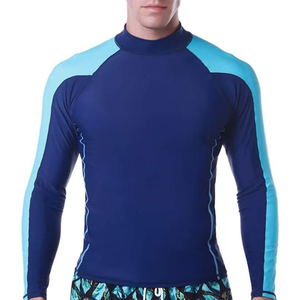 Quick Dry Breathable Lightweight Spandex/Polyester Customizable <b>Men</b> Rash Guard Full Sleeve <b>Swim</b> <b>Top</b> for Paddle Boarding Diving - Product Image 3