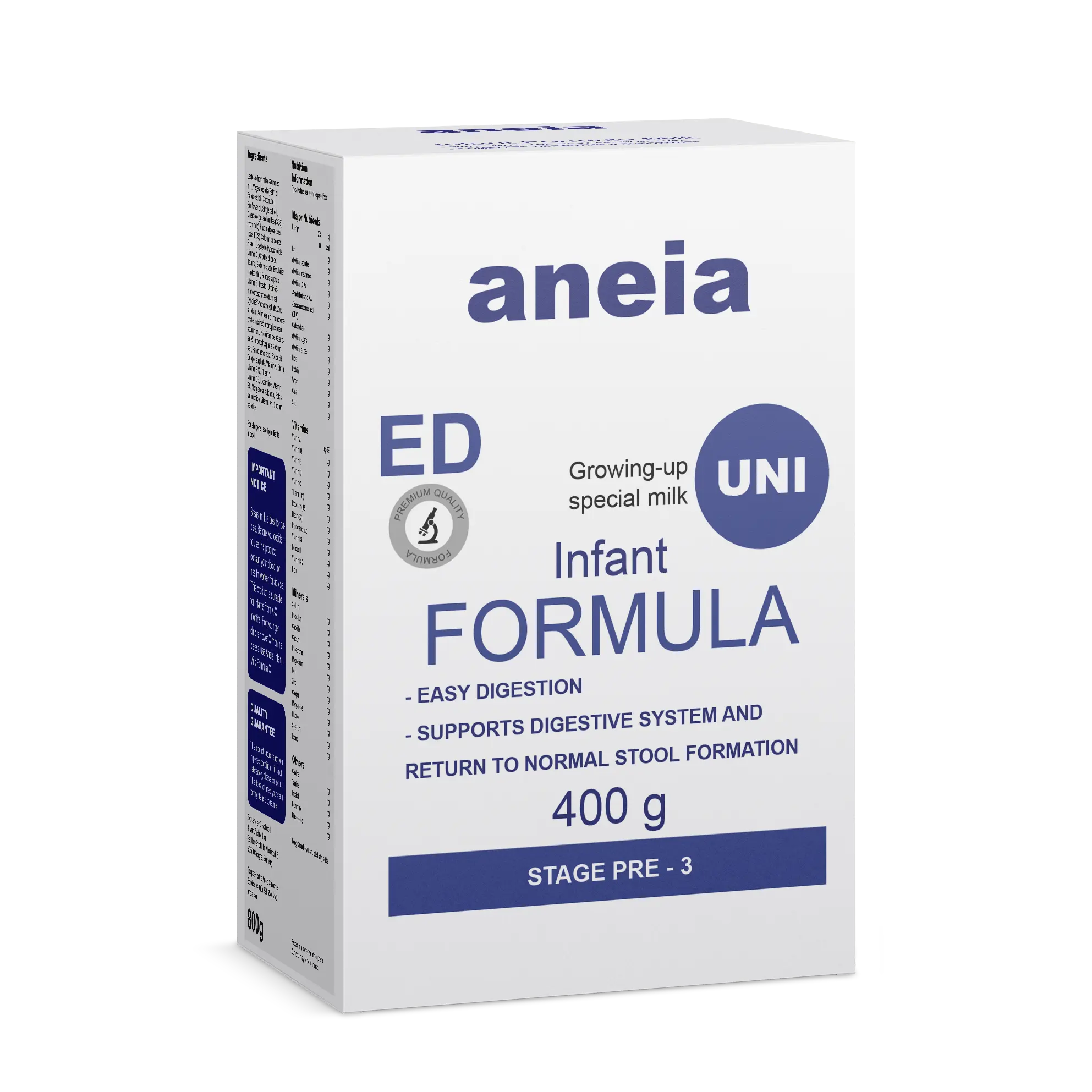 Aneia Baby First Infant Milk Formula Powder Easy Digestion低刺激性アレルギー400 g食事ダイエット食品OEMOBMプライベートラベル