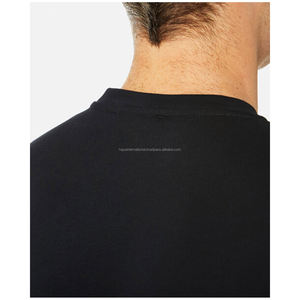 Wholesale custom design plain cotton <b>fleece</b> fashion with logo print option <b>black</b> Sweatshirt - Product Image 4
