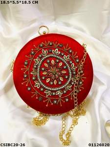 Handmade Designer Silk <b>Bridal</b> <b>Box</b> Clutch Purse for Ladies Evening Wedding Party Bag Handcrafted by Craftsmen - Product Image 3