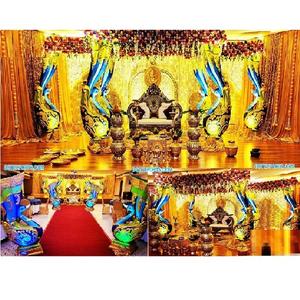 Mandap de Boda Estilo Tradicional con Pilares Mayur de la Costa Sur, Decoración de Mandap de Boda con Pavo Real, Mandap de Boda con Pilares FRO en Adelaida - Product Image 1