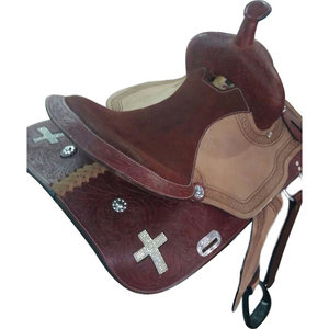 VENDO CUERO GENUINO MONTURA WESTERN SILLA CRUZ incrustada EN; dólar 65 tamaños 14 15 16 17 18 - Product Image 2