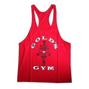 Gold Gym Singlet Custom Printed Breathable Casual 100% Cotton <b>Stringer</b> <b>Vest</b> Tank Top for Men Adults - Product Image 1