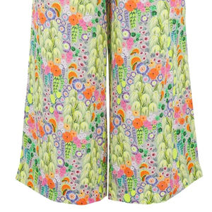 Pantalones Casuales de Moda para Mujer, Talla Grande, Estilo Flapper, de Algodón, Pierna Ancha, Transpirables, Cintura Elástica, Secado Rápido, Tipo Pijama - Product Image 4