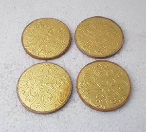 Ensembles de sous-verres en bois de conception en laiton 6 pièces un ensemble d'accessoires cadeaux boîte OEM classique personnalisée - Product Image 3