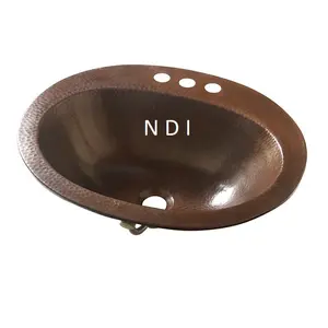 Durable Customized Rounded Copper Sink High Quality Home Hotel Kitchen Counter Top Single Bowl For Affordable Price