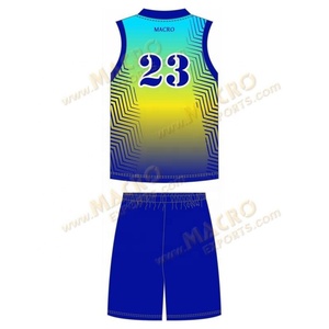 ชุดยูนิฟอร์มทีมบาสเก็ตบอลวอลเลย์บอลแบบสั่งทำพิเศษ คุณภาพสูง ผลิตด้วยเทคนิคการพิมพ์แบบซับลิเมชั่น ผ้าสแปนเด็กซ์/โพลีเอสเตอร์ ออกแบบเองได้ - Product Image 2