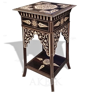 Mesa de esquina de diseño hecho a mano, muebles decorativos caseros, artículo personalizado, mesita de noche con acabado negro - Product Image 6
