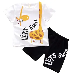 Baby Boys clothing set Trendy cute anime Kids clothing set Custom logo children's outfit Unisex Toddler 100 cotton casual wear