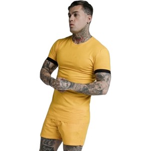 ขายส่งฤดูร้อนที่กำหนดเองสวมใส่เสื้อยืดและกางเกงขาสั้นผ้าฝ้ายโพลีเอสเตอร์ผู้ชายชุดฤดูร้อน - Product Image 1