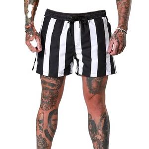 กางเกงขาสั้นแนวสตรีทฮิปฮอปลำลองคุณภาพสูงสำหรับผู้ชายพิมพ์โลโก้ตามสั่งระบายอากาศได้เอวยางยืดปักตกแต่ง - Product Image 3