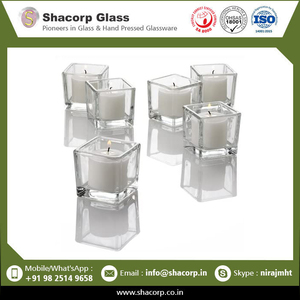 Vástago de alta calidad menos votivo de vidrio cuadrado al mejor precio de fabricación de la India - Product Image 2