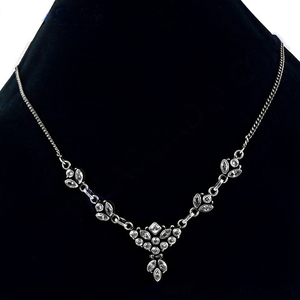Exclusive Cubic Zirconia <b>Necklace</b> Shiny CZ 925 Solid Sterling Silver <b>Delicate</b> Gorgeous Optimal High Class Jewellery - Product Image 2