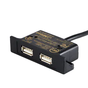 Soket Stopkontak Pengisi Daya USB ET-02S Dipasang Pada Furnitur