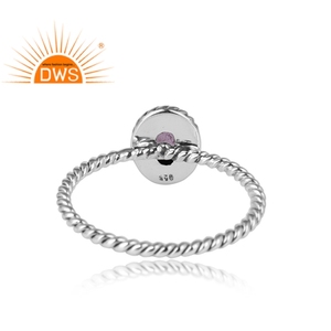 Anillo de piedras preciosas de amatista púrpura, joyería bohemia de Plata de Ley 925 oxidada - Product Image 3