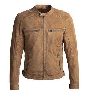Chaqueta de cuero desgastado para hombre de alta calidad Elevate Your Ride, piel de cordero genuina diseñada para motociclistas a precios mayoristas - Product Image 1