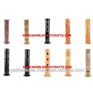Torres de Incienso de Piedra de Talc de Colores Hechas a Mano - Product Image 1