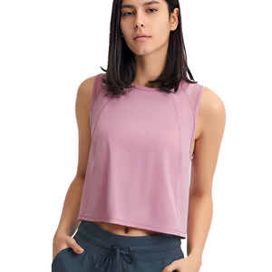 Débardeur court côtelé uni pour femme, sans manches, été, vente en gros du fabricant, nouveau, pas cher - Product Image 1