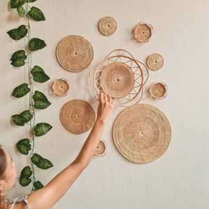 Paniers suspendus muraux en rotin, nouvelles assiettes, décorations d'art mural, Style Boho, pour la décoration des murs, meilleure vente, 2019 - Product Image 6