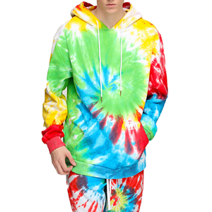 Sweat-shirt à capuche tie-dye personnalisé OEM, mode hiver streetwear, tissu 100% coton pur, homme/femme. - Product Image 6